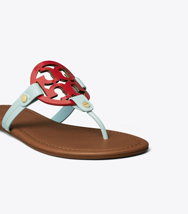 TORY BURCH WOMEN'S MILLER SANDAL - Sea Bubble / Triple Red / Rust