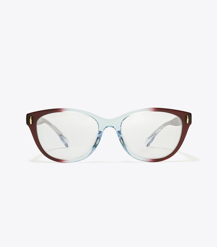 TORY BURCH WOMEN'S MILLER EYEGLASSES - Gradient Burgundy - Click Image to Close