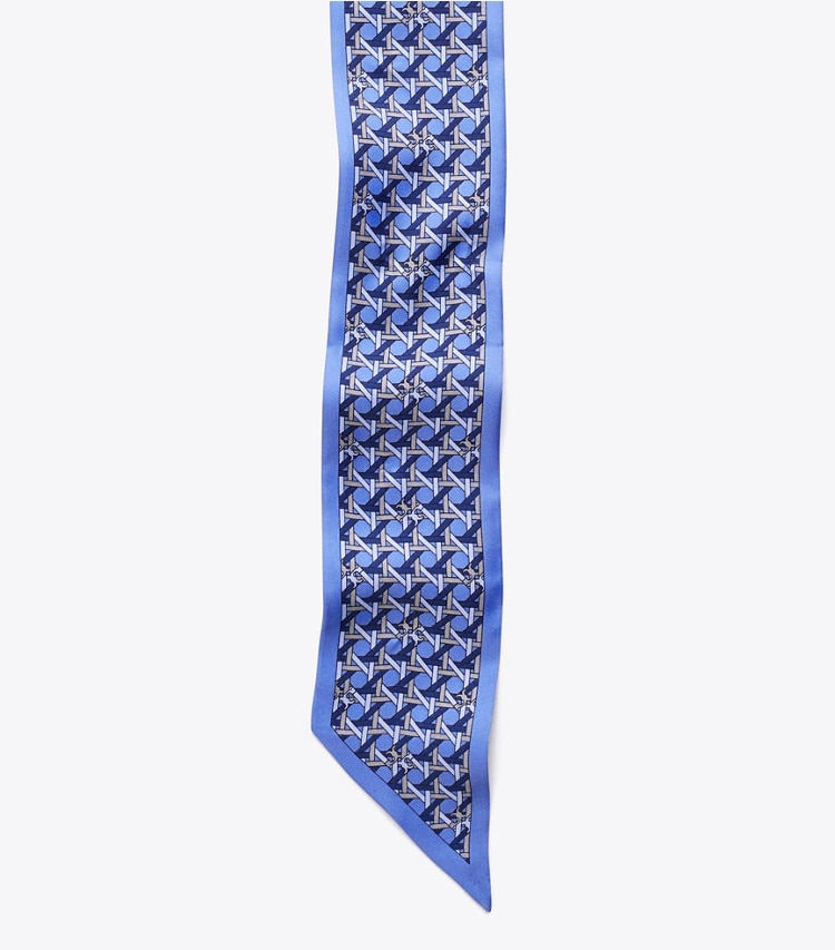 TORY BURCH WOMEN'S BASKETWEAVE RIBBON TIE - Mediterranean Blue