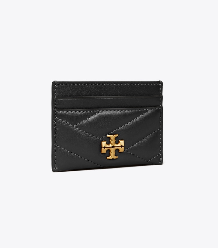 TORY BURCH WOMEN'S KIRA CHEVRON CARD CASE - Black - Click Image to Close