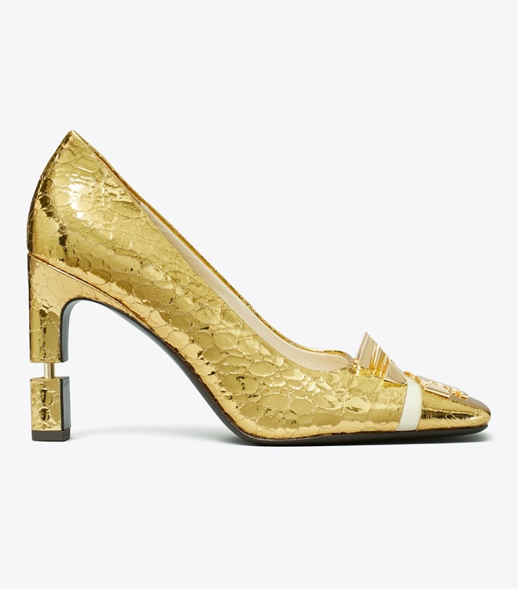 TORY BURCH WOMEN'S SPLIT DOUBLE T PUMP - Gold