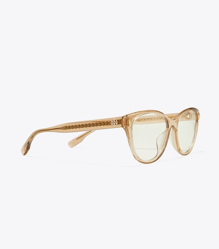 TORY BURCH WOMEN'S MILLER EYEGLASSES - Transparent Brown