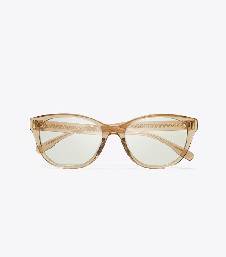 TORY BURCH WOMEN'S MILLER EYEGLASSES - Transparent Brown