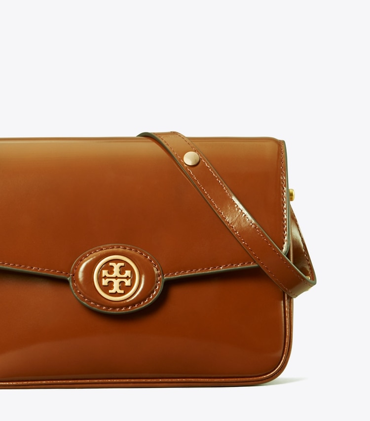 TORY BURCH WOMEN'S ROBINSON SPAZZOLATO CONVERTIBLE SHOULDER BAG - Dark Sienna