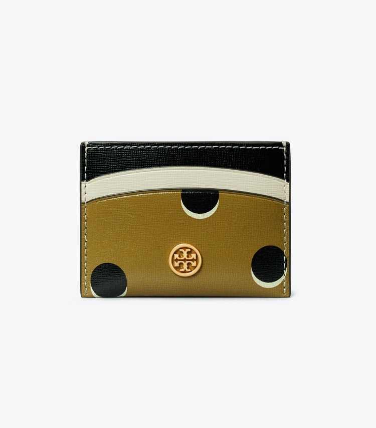 TORY BURCH WOMEN'S ROBINSON DOTTED CARD CASE - Taupe Loop Dot