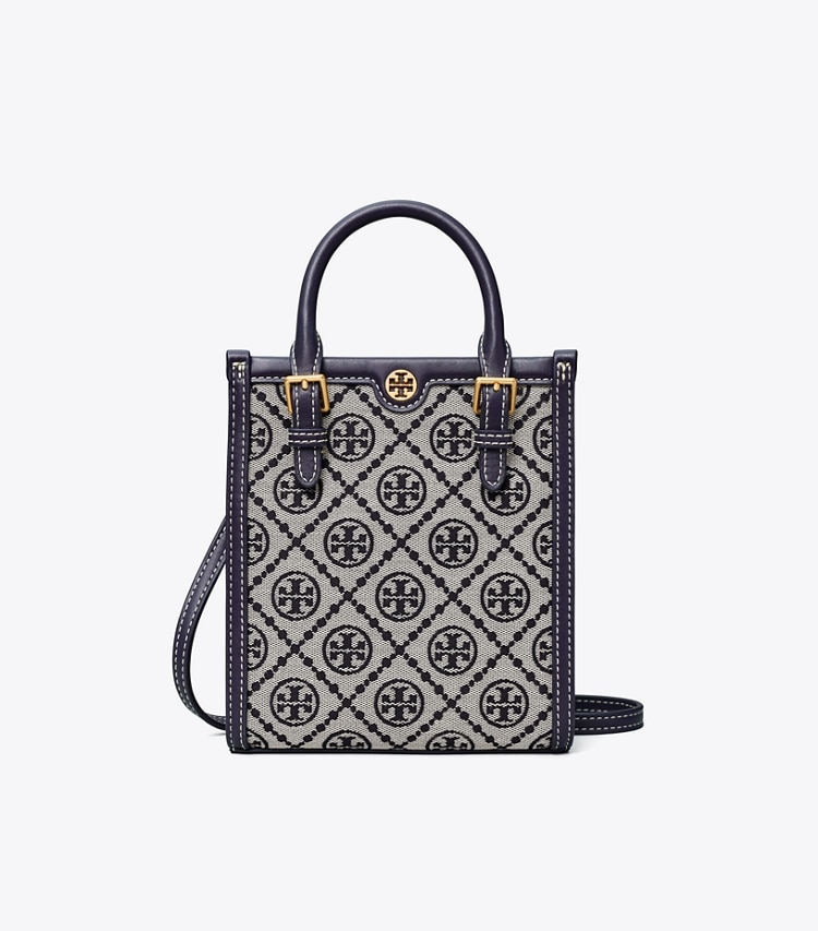 TORY BURCH WOMEN'S MINI T MONOGRAM TOTE - Tory Navy