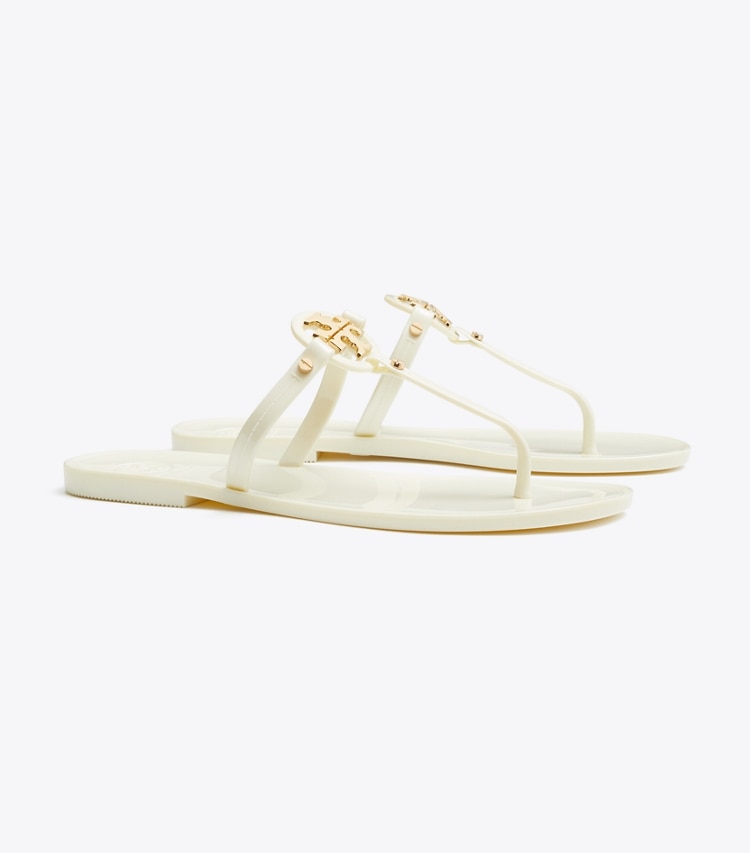 TORY BURCH WOMEN'S MINI MILLER JELLY SANDAL - Ivory - Click Image to Close