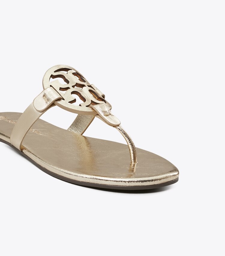 TORY BURCH WOMEN'S MILLER SOFT METALLIC SANDAL - Spark Gold