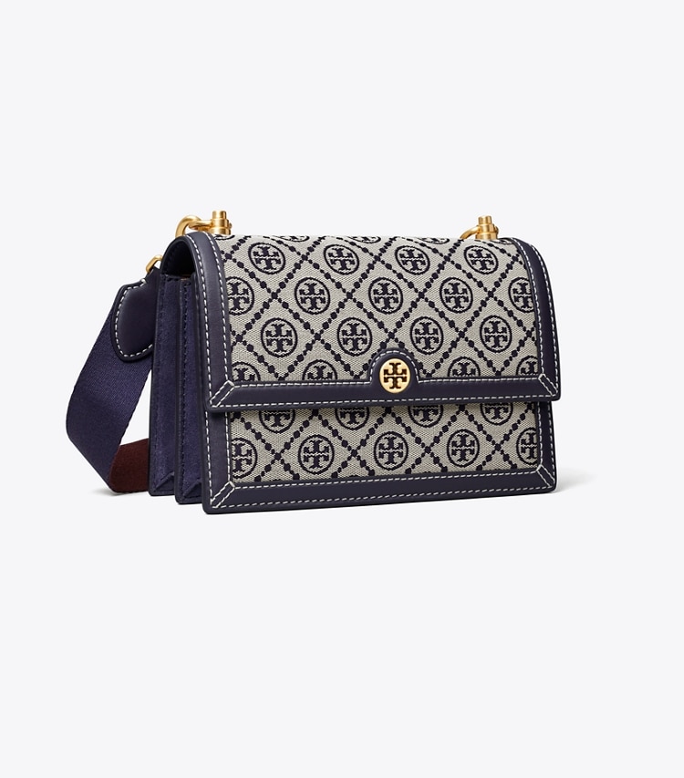 TORY BURCH WOMEN'S SMALL T MONOGRAM SHOULDER BAG - Tory Navy