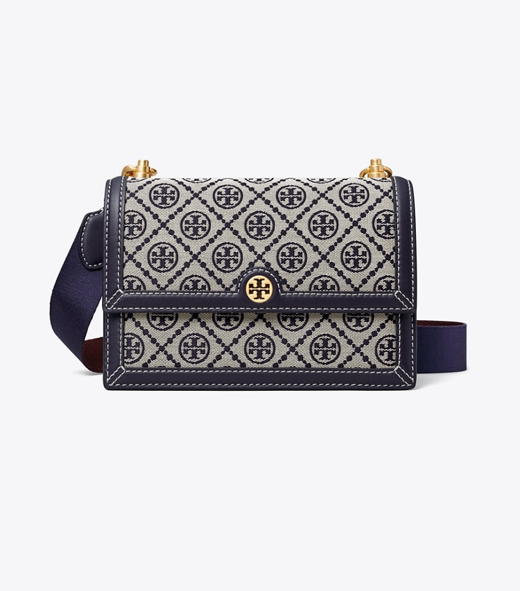 TORY BURCH WOMEN'S SMALL T MONOGRAM SHOULDER BAG - Tory Navy