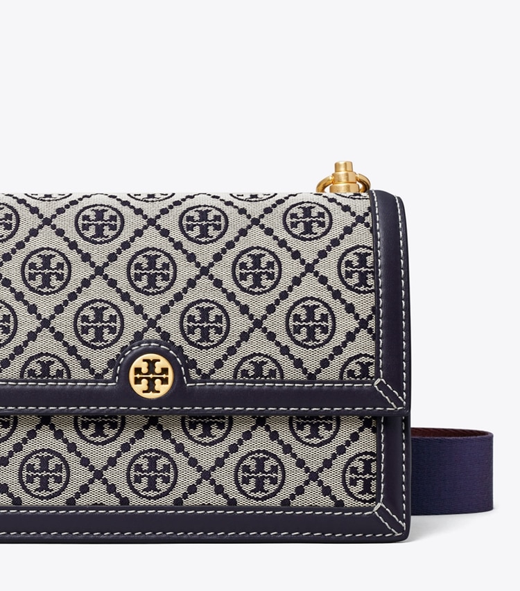 TORY BURCH WOMEN'S SMALL T MONOGRAM SHOULDER BAG - Tory Navy