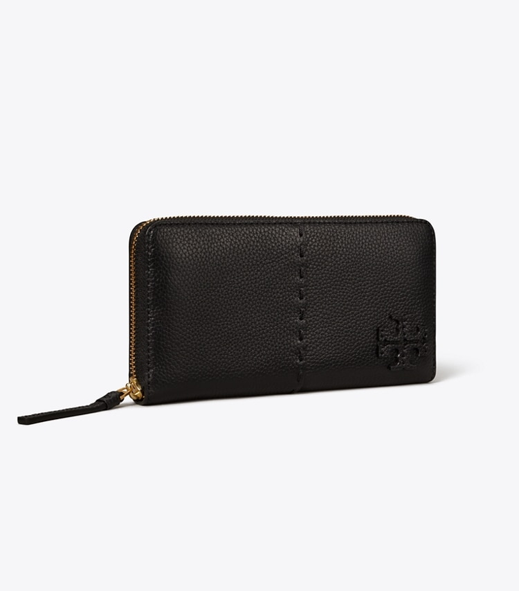 TORY BURCH WOMEN'S MCGRAW ZIP CONTINENTAL WALLET - Black