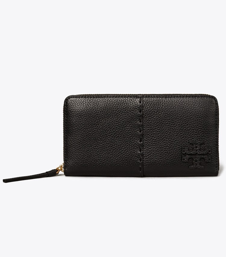 TORY BURCH WOMEN'S MCGRAW ZIP CONTINENTAL WALLET - Black