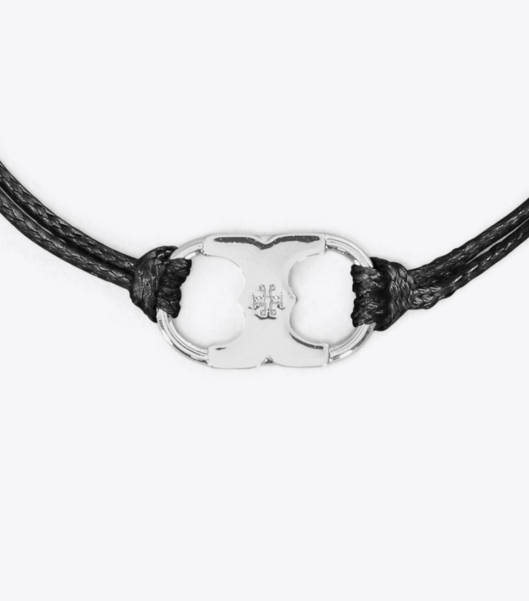 TORY BURCH WOMEN'S EMBRACE AMBITION BRACELET - Tory Silver / Black