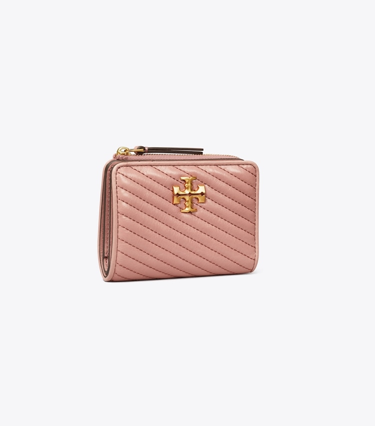 TORY BURCH WOMEN'S KIRA MOTO QUILT BI-FOLD WALLET - Pink Magnolia