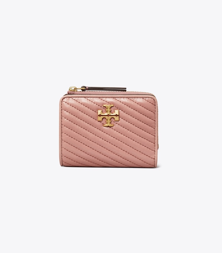 TORY BURCH WOMEN'S KIRA MOTO QUILT BI-FOLD WALLET - Pink Magnolia