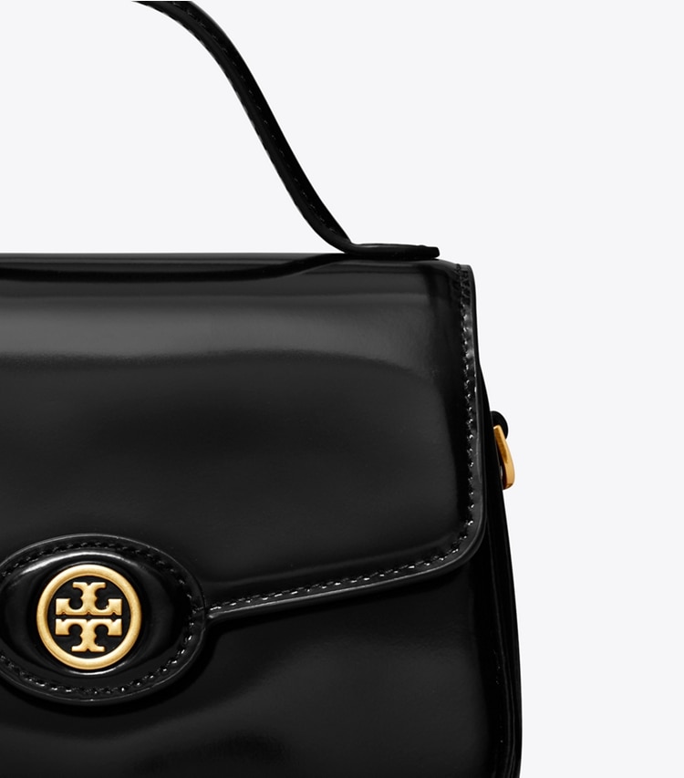 TORY BURCH WOMEN'S SMALL ROBINSON SPAZZOLATO TOP-HANDLE BAG - Black