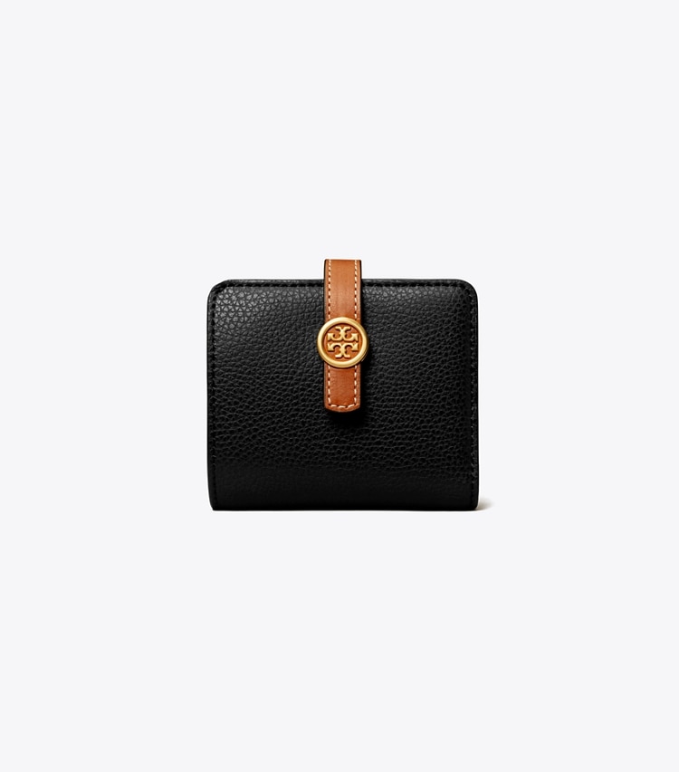 TORY BURCH WOMEN'S ROBINSON PEBBLED MINI WALLET - Black