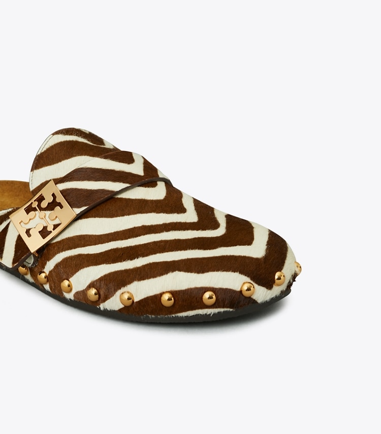 TORY BURCH WOMEN'S MELLOW STUDDED MULE - Zebra