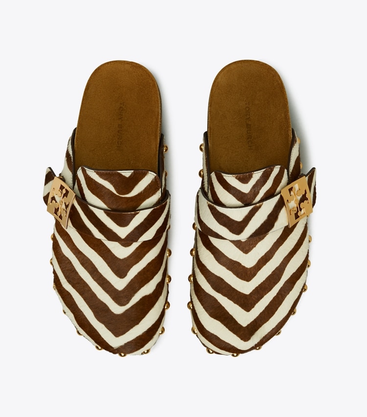 TORY BURCH WOMEN'S MELLOW STUDDED MULE - Zebra