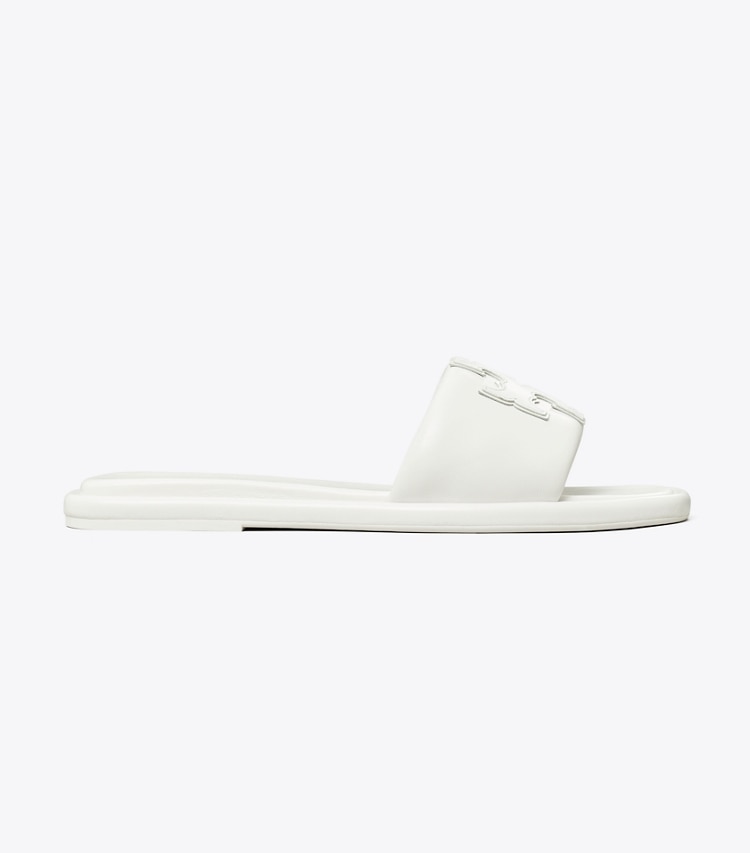 TORY BURCH WOMEN'S DOUBLE T SPORT SLIDE - Optic White