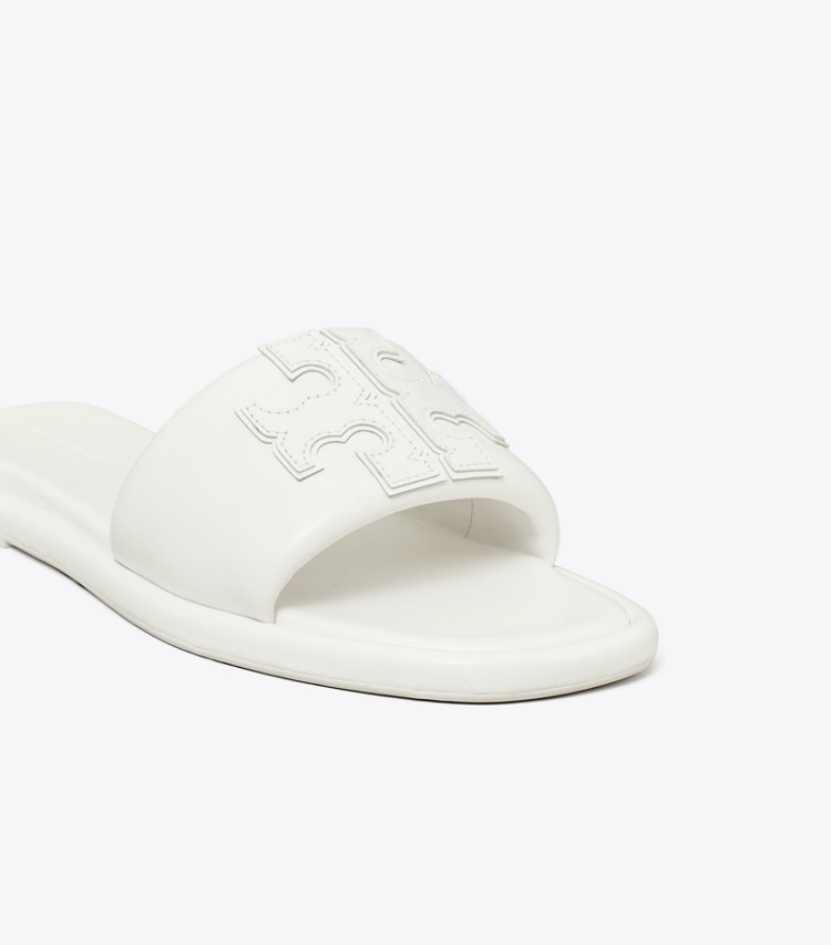 TORY BURCH WOMEN'S DOUBLE T SPORT SLIDE - Optic White