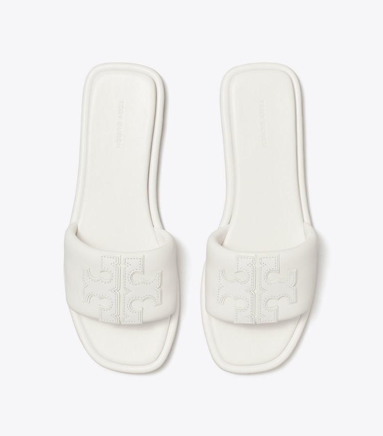 TORY BURCH WOMEN'S DOUBLE T SPORT SLIDE - Optic White