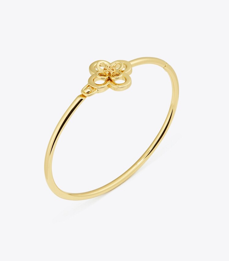 TORY BURCH WOMEN'S KIRA CLOVER HINGE BRACELET - Tory Gold