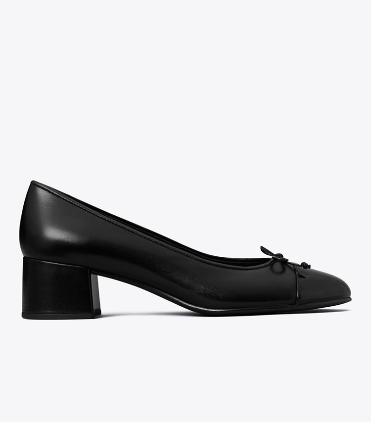 TORY BURCH WOMEN'S CAP-TOE PUMP - Perfect Black / Perfect Black