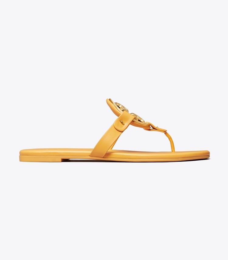 TORY BURCH WOMEN'S MILLER SOFT METAL LOGO SANDAL - Peachy