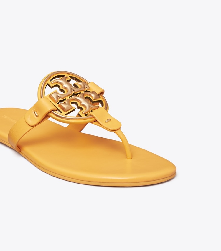 TORY BURCH WOMEN'S MILLER SOFT METAL LOGO SANDAL - Peachy