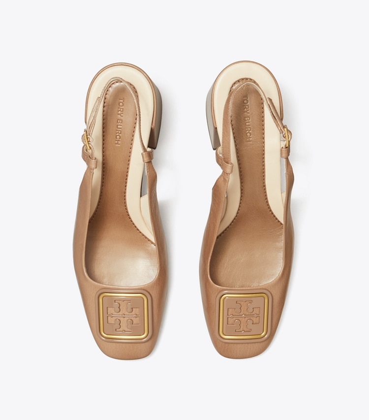 TORY BURCH WOMEN'S GEORGIA BOMBe SLINGBACK - Almond Flour