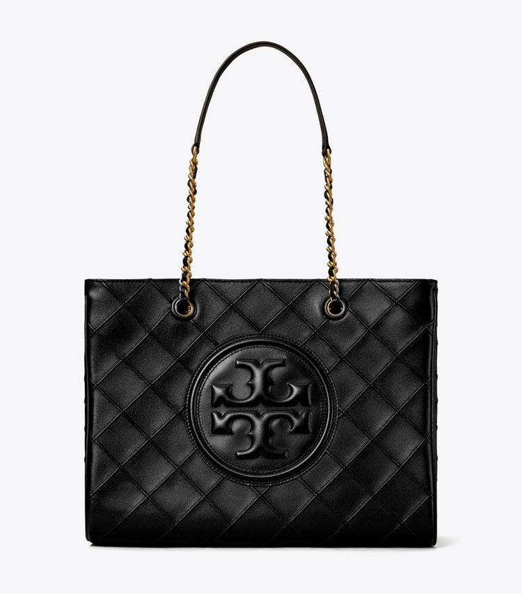 TORY BURCH WOMEN'S FLEMING SOFT CHAIN TOTE - Black