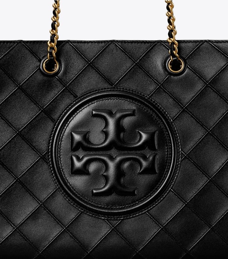 TORY BURCH WOMEN'S FLEMING SOFT CHAIN TOTE - Black