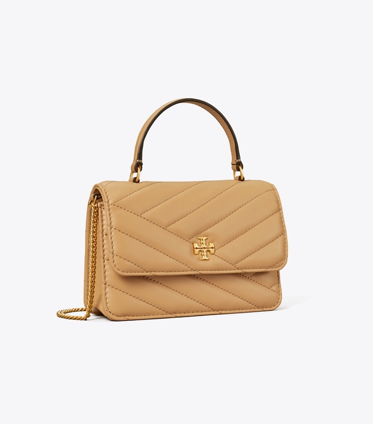 TORY BURCH WOMEN'S MINI KIRA CHEVRON TOP HANDLE CHAIN WALLET - Desert Dune