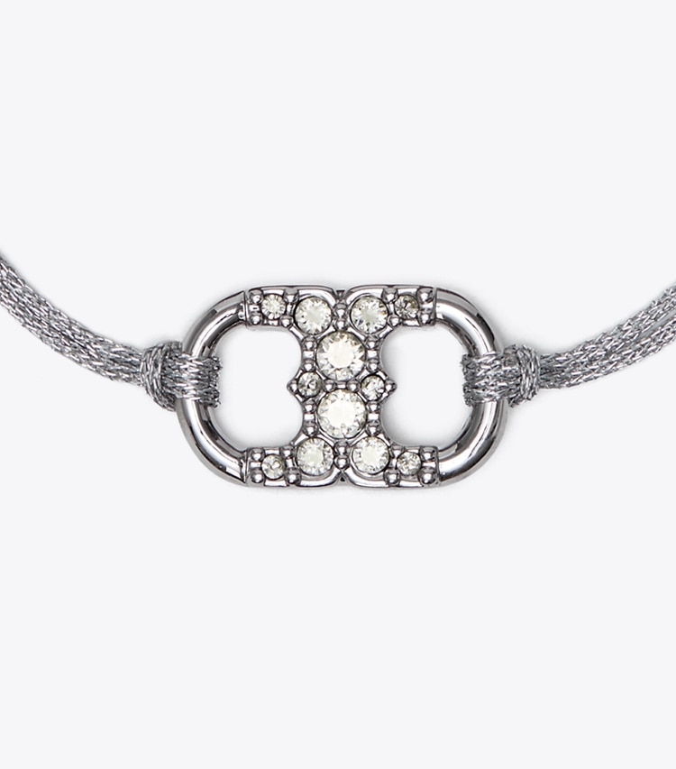 TORY BURCH WOMEN'S EMBRACE AMBITION PAVe BRACELET - Tory Silver / Silver / Crystal