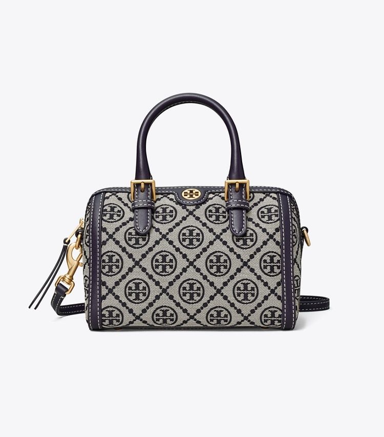 TORY BURCH WOMEN'S MINI T MONOGRAM BARREL BAG - Tory Navy