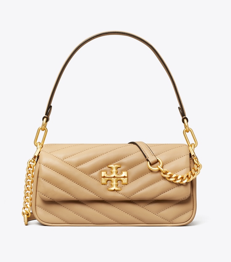 TORY BURCH WOMEN'S SMALL KIRA CHEVRON FLAP SHOULDER BAG - Desert Dune