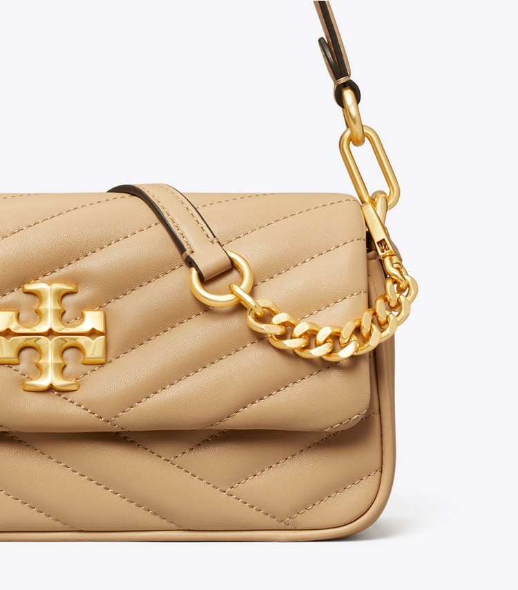 TORY BURCH WOMEN'S SMALL KIRA CHEVRON FLAP SHOULDER BAG - Desert Dune