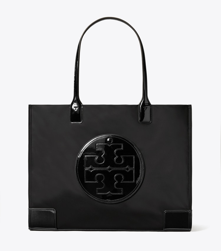 TORY BURCH WOMEN'S ELLA PATENT TOTE BAG - Black