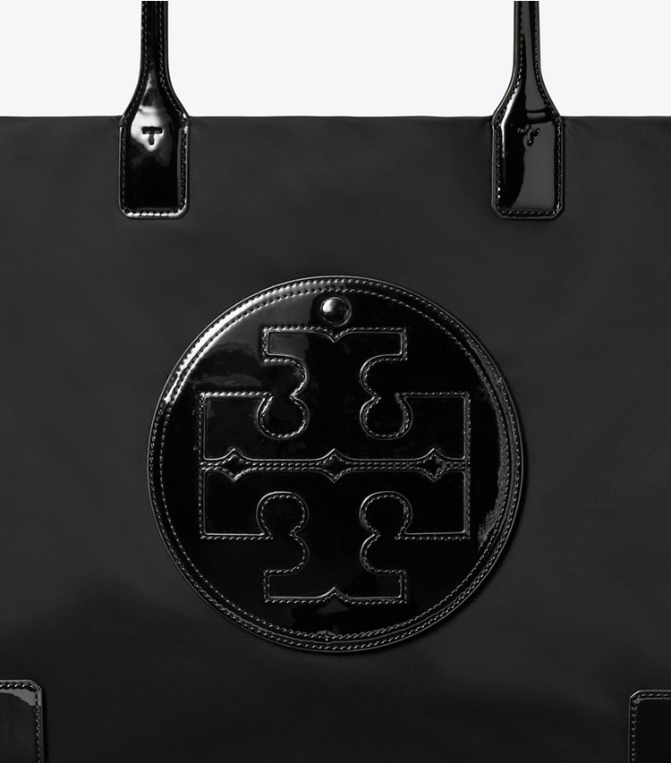 TORY BURCH WOMEN'S ELLA PATENT TOTE BAG - Black