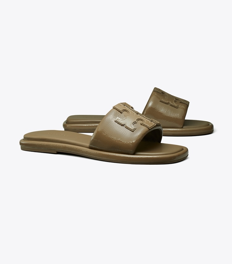 TORY BURCH WOMEN'S DOUBLE T SPORT SLIDE - Toasted Sesame