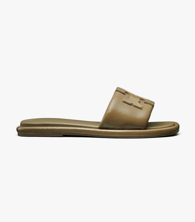 TORY BURCH WOMEN'S DOUBLE T SPORT SLIDE - Toasted Sesame