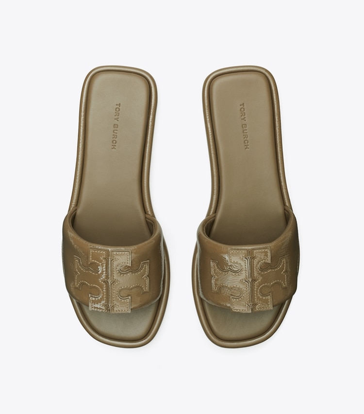 TORY BURCH WOMEN'S DOUBLE T SPORT SLIDE - Toasted Sesame