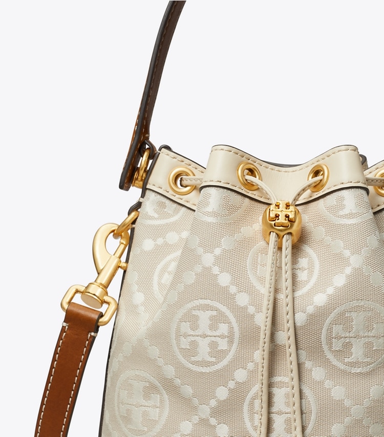 TORY BURCH WOMEN'S T MONOGRAM BUCKET BAG - Ivory