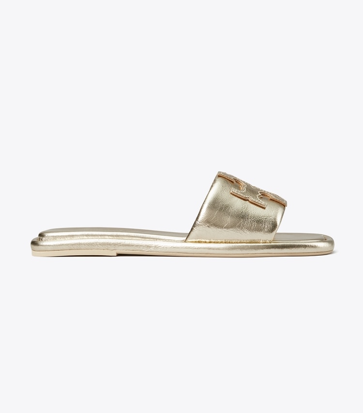 TORY BURCH WOMEN'S DOUBLE T SPORT SLIDE - Spark Gold