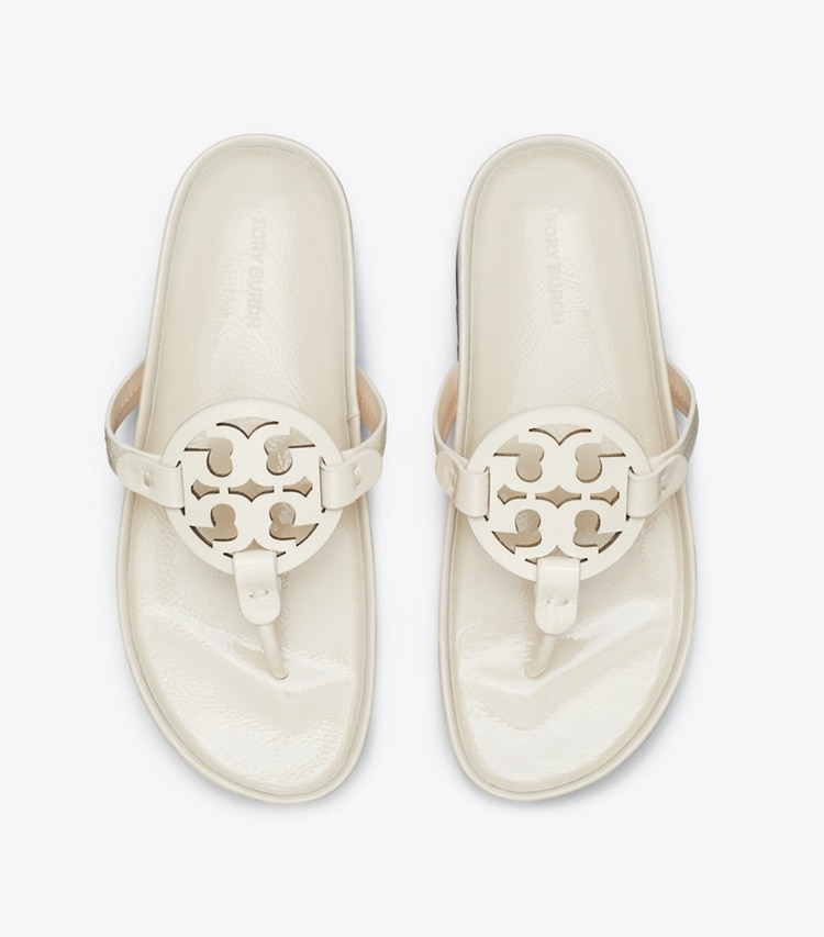 TORY BURCH WOMEN'S MILLER CLOUD LUG SANDAL - New Cream / Perfect Black