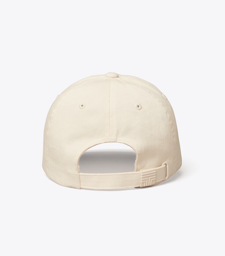 TORY BURCH WOMEN'S LOGO CAP - Ivory Pearl