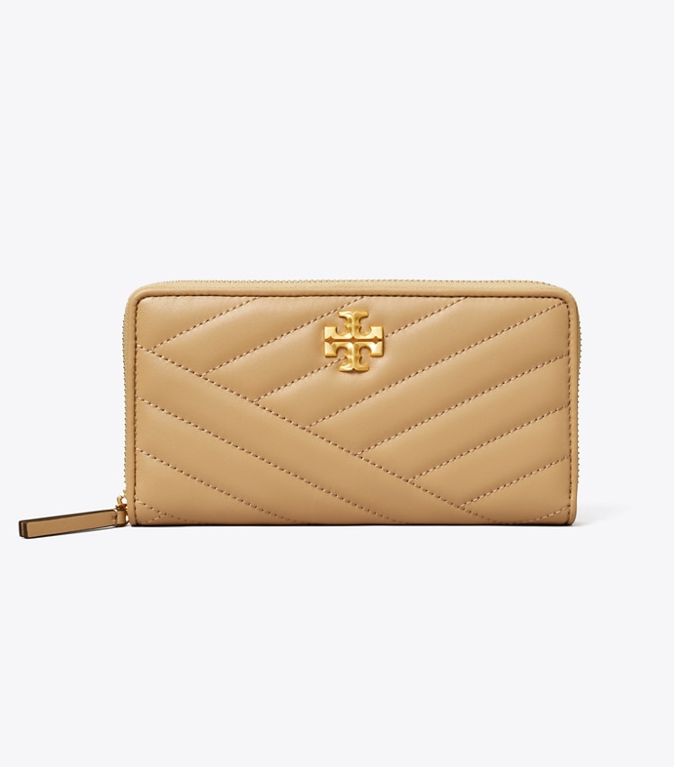 TORY BURCH WOMEN'S KIRA CHEVRON ZIP CONTINENTAL WALLET - Desert Dune