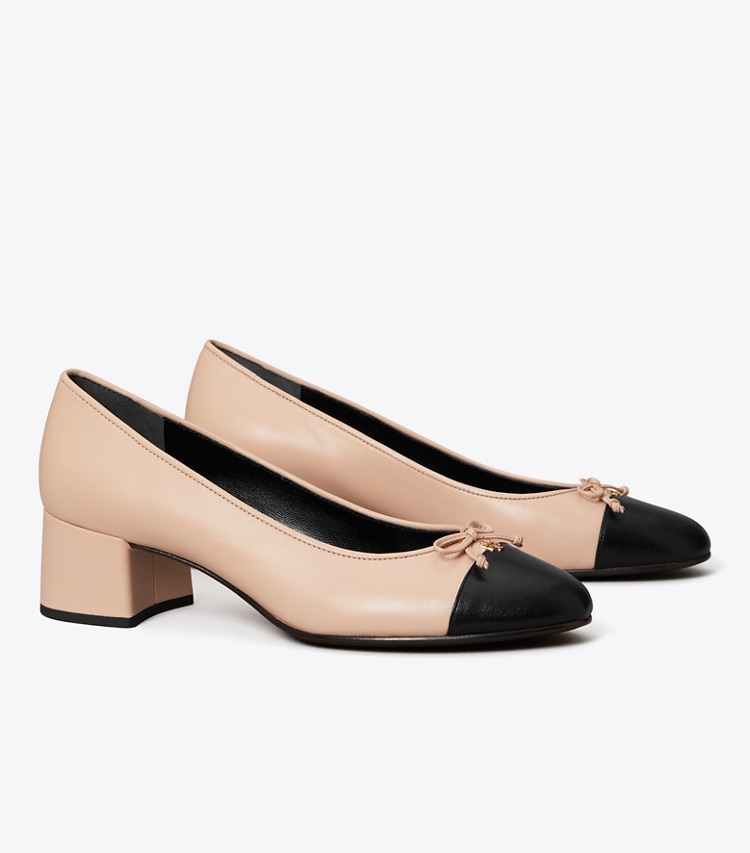 TORY BURCH WOMEN'S CAP-TOE PUMP - Rose Pink / Perfect Black